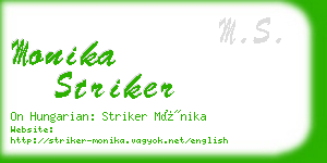 monika striker business card